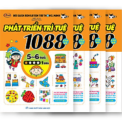 Combo 4 cuốn 1088 CÂU ĐỐ PHÁT TRIỂN TRÍ TUỆ cho bé 5-6 tuổi