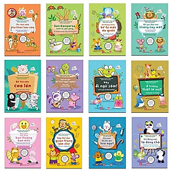 Combo 12 cuốn sách giúp bé vừa học vừa chơi: Truyện tranh song ngữ Việt – Anh cho bé 12T<