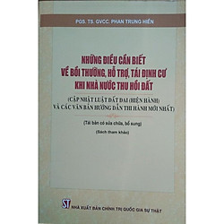 Những điều cần biết về bồi thường, hỗ trợ, tái định cư khi nhà nước thu hồi đất (Cập nhật Luật Đất đai  (hiện hành) và các văn bản hướng dẫn thi hành mới nhất)