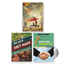 Combo 3 sách: 999 bức thư viết cho bản thân + Du lịch Việt Nam – Ẩm thực và Cảnh điểm + Sổ tay 7 bước đàm phán thương mại + DVD quà tặng