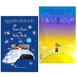 Combo sách Nguyễn Nhật Ánh : Làm bạn với bầu trời + Đảo mộng mơ ( tặng kèm BOOKMARK HAPPY