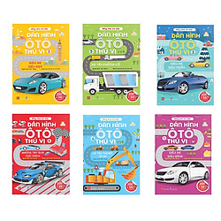 Bộ dán hình giúp bé phát triển trí não Combo 6 quyển Dán hình ô tô thú vị