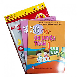 Combo 36 đề ôn luyện Toán lớp 1 + tập bọc sách vở