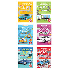 Bộ bóc dán mang lại nhiều kiến thức bổ ích : Combo 6 quyển Dán hình ô tô thú vị