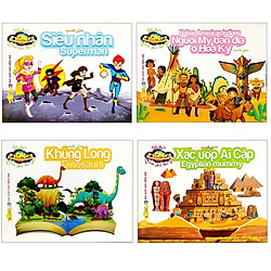 Combo 4 Cuốn Sticker Khám Phá Thế Giới Cho bé : Người Mỹ Bản Địa Ở Hoa Kỳ + Siêu Nhân – S