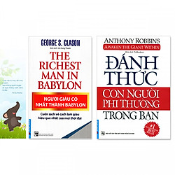 Combo 2 cuốn sách Người Giàu Có Nhất Thành Babylon, Đánh Thức Con Người Phi Thường Trong Bạn (kèm bookmark danh ngôn hình voi)
