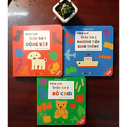 Ehon Nhật Bản Combo 3 cuốn: Cùng chơi trốn tìm 1 động vật, Cùng chơi trốn tìm 2 Phương ti