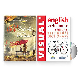 Combo 2 sách: 999 bức thư viết cho tương lai + Visual English Vietnamese Chinese Trilingual Dictionary  + DVD quà tặng