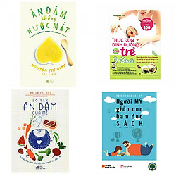 Combo 3 cuốn ăn dặm không nước mắt+sổ tay ăn dặm của mẹ+thực đơn ăn dặm(tặng kèm sách ngư