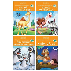 Combo Thế Giới Tuyệt Vời Của Động Vật: Đà Điểu Và Ngựa Vằn + Nhím Và Cú + Chim Cánh Cụt Đ