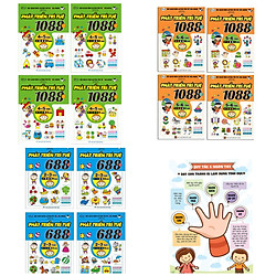 Bộ Sách Rèn Luyện Trí Thông Minh (12Q) : 1088 Câu Đố Phát Triển Trí Tuệ 4-6 Tuổi ( Bộ 8Q)