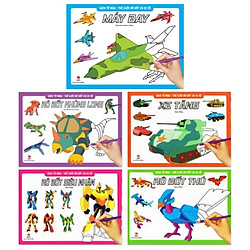 Combo Sách Tô Màu – Thế Giới Rô Bốt Và Xe Cộ (Tái Bản 2019) (Bộ 5 Cuốn)