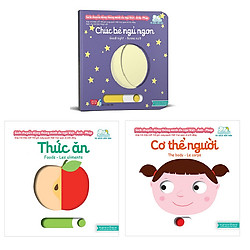 Combo Sách Chuyển Động – Song Ngữ Anh – Việt: Thức Ăn + Cơ Thể Người + Chúc Bé Ngủ Ngon</