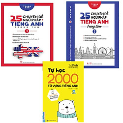 combo 25 Chuyên đề ngữ pháp tiếng anh trọng tâm tập 1 và 2 + Tự Học 2000 Từ Vựng Tiếng An