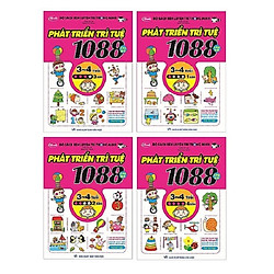 Combo Bộ Sách Rèn Luyện Trí Thông Minh – Phát Triển Trí Tuệ 1088 Câu Đố – Dành Cho Trẻ Từ 3 Đến 4 Tuổi ( Trọn Bộ 4 Cuốn tặng kèm 1 bút bi viết xóa thần