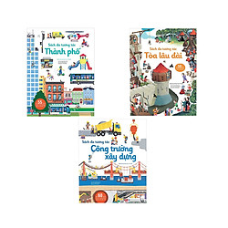 Combo 3 quyển sách tương tác: Tòa lâu đài + Thành phố +  Công trường xây dựng