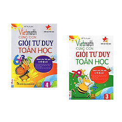Combo 2 cuốn Vietmath – Cùng con giỏi tư duy toán học Tập 3 + 4 (Tặng bút chì và cục tẩy