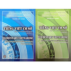 Combo sách tiếng việt cơ sở dành cho người nước ngoài tập 1 và 2 Tặng cuốn truyện song ngữ anh việt bìa mềm robinson crusoe