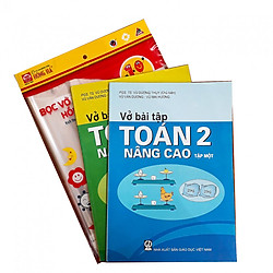 Combo Vở bài tập Toán nâng cao lớp 2 + tập bọc sách vở