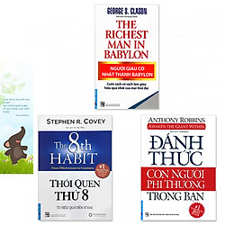 Combo 3 cuốn: Người Giàu Có Nhất Thành Babylon, Đánh Thức Con Người Phi Thường Trong Bạn, Thói Quen Thứ 8 (Tặng kèm bookmark danh ngôn hình voi)