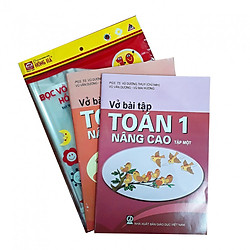 Combo Vở bài tập Toán nâng cao lớp 1 + tập bọc sách vở