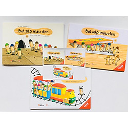 Ehon Nhật Bản Bút sáp màu đen cho bé 3-6 tuổi