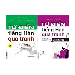 Trọn Bộ 2 Cuốn Từ Điển Tiếng Hàn Qua Tranh ( tặng kèm bookmark )