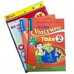 Combo Tự luyện Violympic Toán lớp 2 + tập bọc sách vở