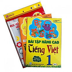 Combo Bài tập nâng cao Tiếng Việt lớp 1 (dạng vở thực hành) + tập bọc sách vở