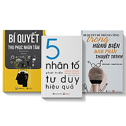 Combo 3 cuốn sách 5 nhân tố phát triển tư duy hiệu quả + Bí quyết thu phục nhân tâm + Bí