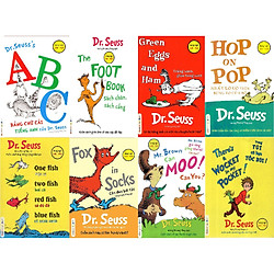Combo 8 Cuốn Sách Song Ngữ Dr. Seuss Kinh Điển Giúp Trẻ Học Tiếng Anh ( tặng kèm bookmark