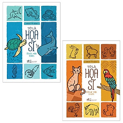 Combo Tớ Là Họa Sĩ (Tái Bản 2019): Động Vật Nuôi + Sinh Vật Biển (Bộ 2 Cuốn)