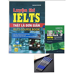 Bộ sách Luyện thi IELTS thật là đơn giản tặng cuốn IELTS step by step kèm bút bi