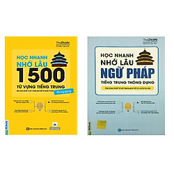 Combo Học Nhanh Nhớ Lâu 1500 Từ Vựng Tiếng Trung Thông Dụng + Học nhanh nhớ lâu ngữ pháp