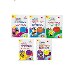 Combo 5 cuốn VIETMATH Cùng cùng con giỏi tư duy toán( tặng 1 giâ đỡ iring)