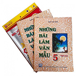 Combo Những bài làm văn mẫu lớp 5 + tập bọc sách vở