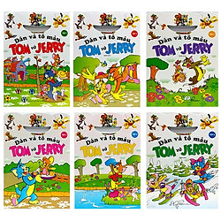 Bộ Sách Dán Và Tô Màu Tom & Jerry (Bộ 6 Cuốn)