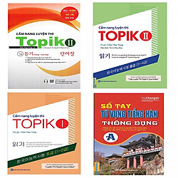 Combo Trọn Bộ Cẩm Nang Luyện Thi Topik (3 Cuốn) + Cuốn sổ tay tiếng hàn thông dụng trình độ A