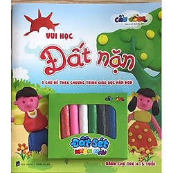 Sách – Vui học đất nặn – 9 chủ đề theo chương trình giáo dục mầm non (Size nhỏ kèm 8 thanh đất nặn và book mark GIGA)