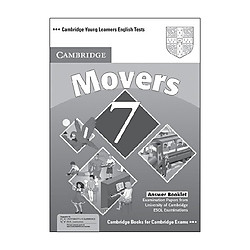 Cambridge Young Learners English Tests 7 Movers Answer Booklet