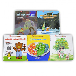 Combo 05 cuốn ehon Cùng bé lớn khôn 1 cho bé 3+ : Bố thật nhát gan/ Gấu nhỏ không thích nói/ Ninh Ninh là một cái cây/ Rất nhiều + rất nhiều = bao nhiêu
