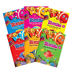 Túi Tô Màu Động Vật Dưới Nước (6 Cuốn) (Song Ngữ Anh – Việt)