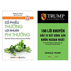 Combo 2 cuốn sách kinh tế hay: Cổ Phiếu Thường, Lợi Nhuận Phi Thường + 100 Lời Khuyên Đầu