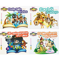 Bộ 4 Cuốn Sticker Khám Phá Thế Giới Cho bé : Cô Tiên Của Em – My Fairies + UFO – Người Ng
