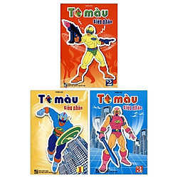 Combo Tô Màu Siêu Nhân: Tập 1 + 2 + 3 ( Bộ 3 Tập)