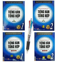Combo Tiếng hàn tổng hợp dành cho người việt nam – Bản in màu 2019( Tập 1+2 + bài tập 1+2