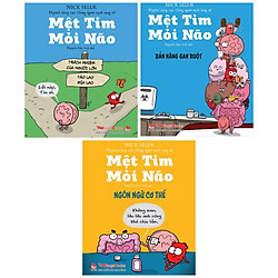 COMBO 3 cuốn sách : Mệt Tim Mỏi não ( tặng kèm BOOKMARK HAPPY LIFE )