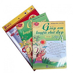 Combo Giúp em luyện chữ đẹp lớp 4 + tập bọc sách vở