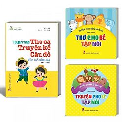 Combo 3 cuốn Truyện thơ cho bé tập nói + Tuyển tập Thơ ca, truyện kể câu đố cho trẻ mầm n