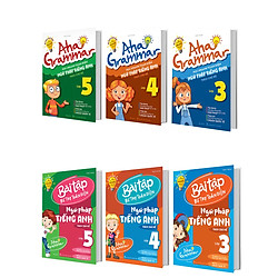 COMBO TIẾNG ANH CHO TRẺ TIỂU HỌC AHA GRAMMAR (6 CUỐN)